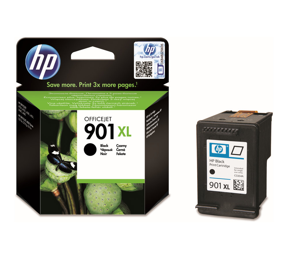 Inkoustová náplň HP 901XL černá (CC654AE)