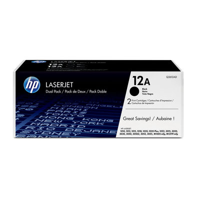 Toner HP 12A černý, dvojbalení (Q2612AD)
