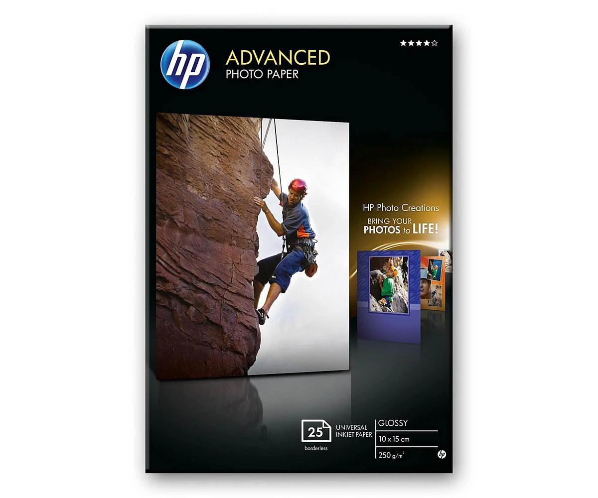 Fotopapír HP Advanced Photo - lesklý, 25 listů 10x15 cm (Q8691A)