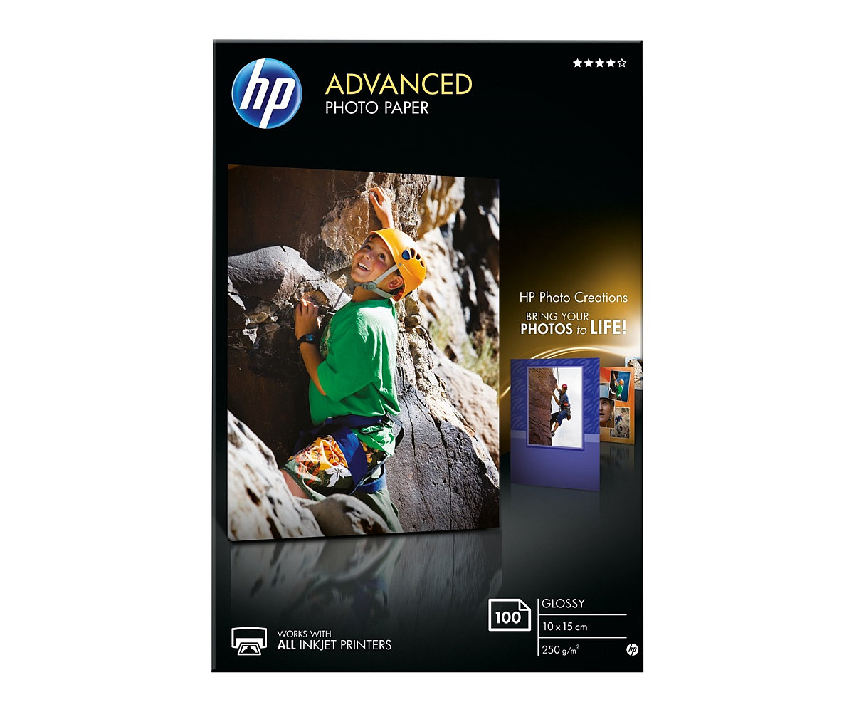 Fotopapír HP Advanced Photo - lesklý, 100 listů 10x15 cm (Q8692A)