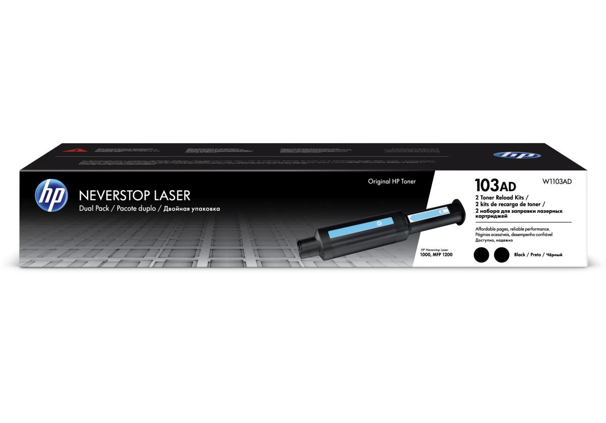 Toner HP 103AD Neverstop černý, dvojbalení (W1103AD)