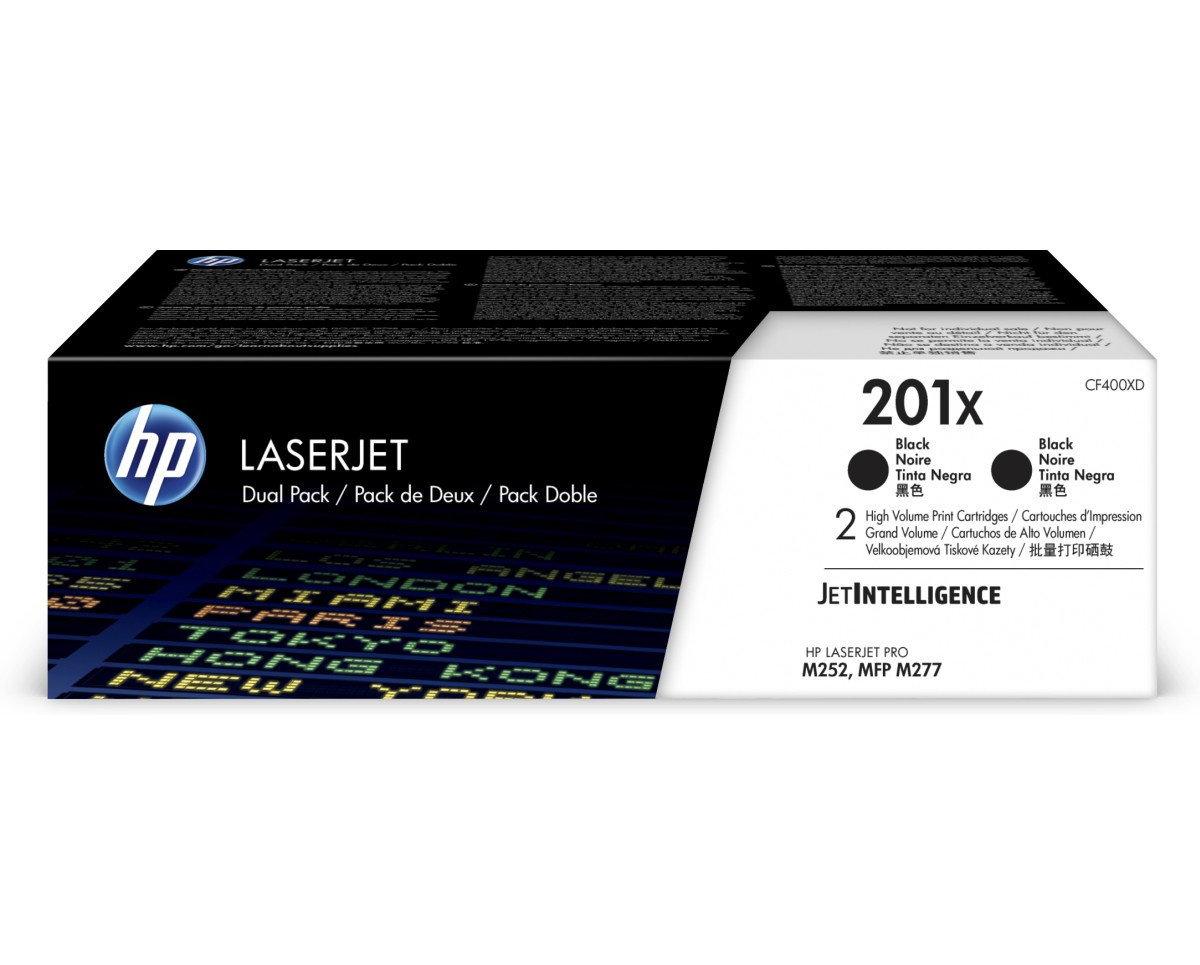 Toner HP 201X černý, dvojbalení (CF400XD)