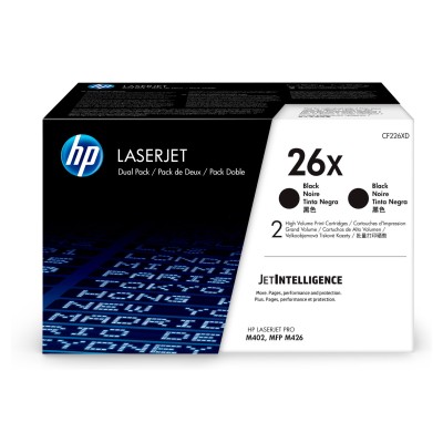 Toner HP 26X černý, dvojbalení (CF226XD)