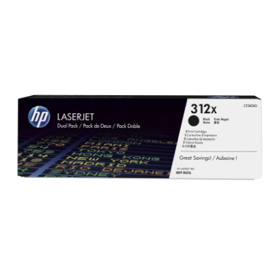 Toner HP 312X černý, dvojbalení (CF380XD)