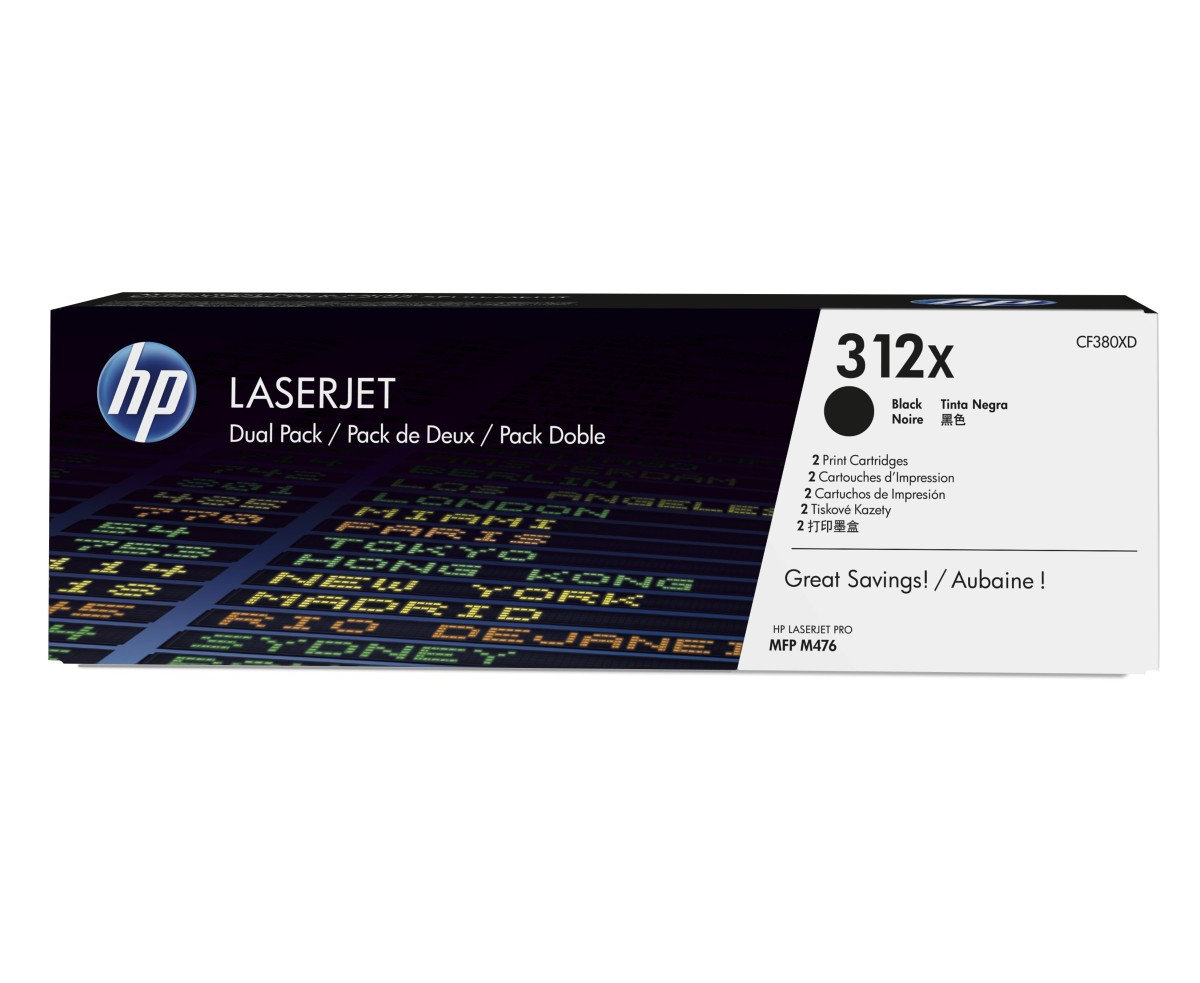 Toner HP 312X černý, dvojbalení (CF380XD)