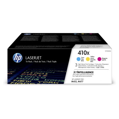 Toner HP 410X azurový, purpurový, žlutý (CF252XM)