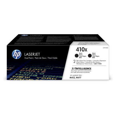 Toner HP 410X černý, dvojbalení (CF410XD)