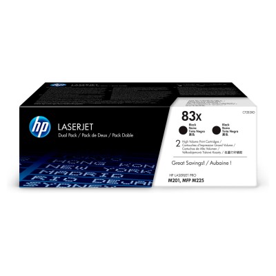 Toner do tiskárny HP 83X černý, dvojbalení (CF283XD)