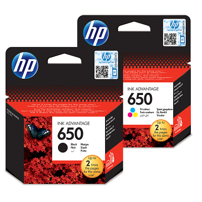 Sada inkoustových kazet HP 650 pro snadné objednání (HP-650)