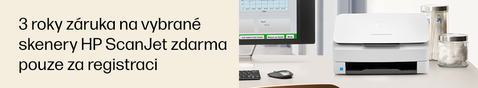 Tříletá HP záruka k vybraným skenerům HP ScanJet