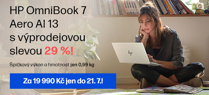 Výprodejová cena na špičkový HP OmniBook 7 Aero AI 13