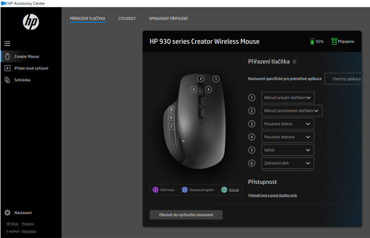 Myš Creator HP 930
