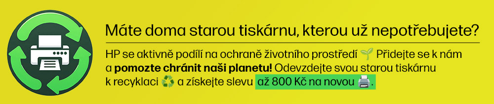 Odevzdejte svou starou tiskárnu k recyklaci ♻️ a získejte slevu až 800 Kč na novou